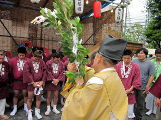 発御式でのお祓い